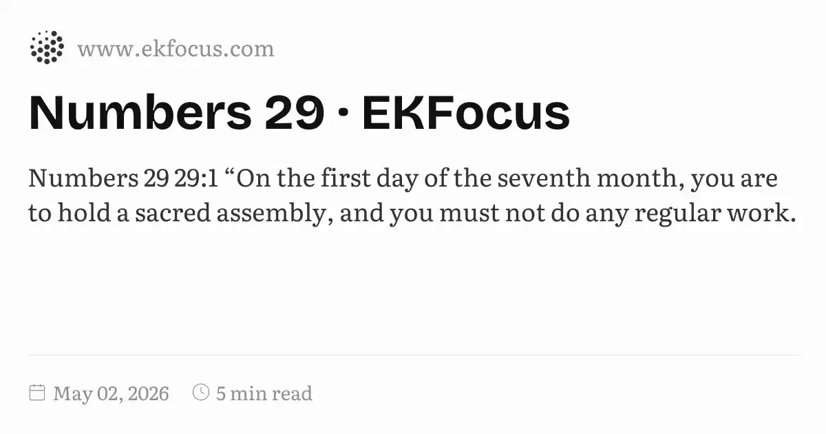 Numbers 29 · EKFocus